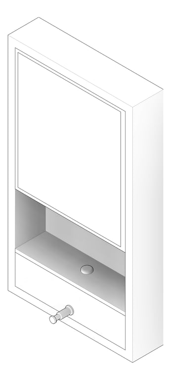 3D Documentation Image of Cabinet SurfaceMount ASI Traditional Shelf SoapDispenser TowelDispenser
