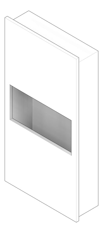 3D Documentation Image of CombinationUnit Recessed ASI Piatto PaperDispenser 2.2Gal