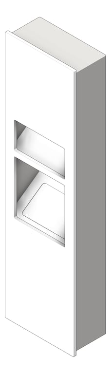 CombinationUnit Recessed ASI Piatto PaperDispenser HandDryer 6.8Gal