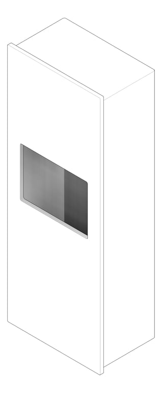 3D Documentation Image of CombinationUnit Recessed ASI Piatto RollPaperDispenser Battery 9.9Gal