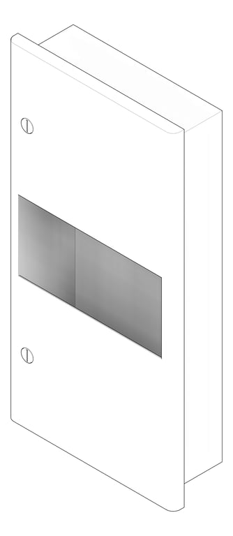 3D Documentation Image of CombinationUnit Recessed ASI Profile PaperDispenser 2Gal