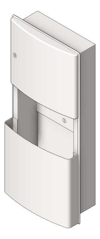Image of CombinationUnit Recessed ASI Roval PaperDispenser 3Gal