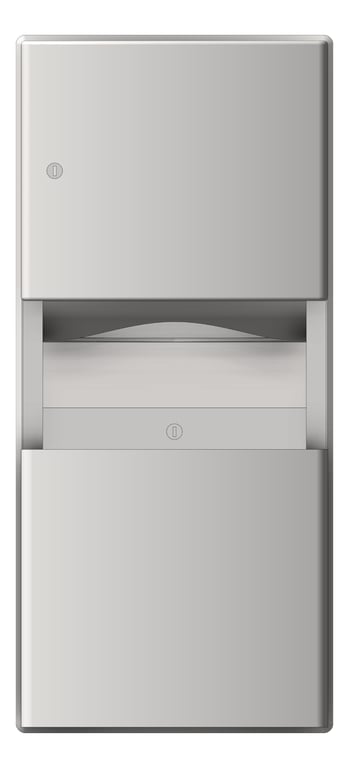 Front Image of CombinationUnit Recessed ASI Roval PaperDispenser 3Gal