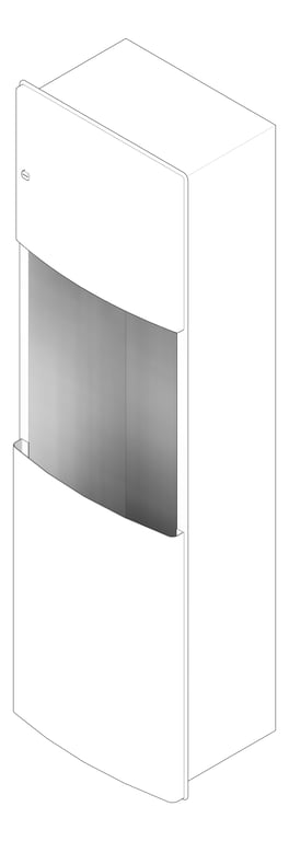 3D Documentation Image of CombinationUnit Recessed ASI Roval RollPaperDispenser Battery 17.8Gal