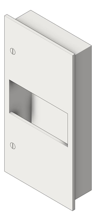 CombinationUnit Recessed ASI Simplicity PaperDispenser 2.2Gal