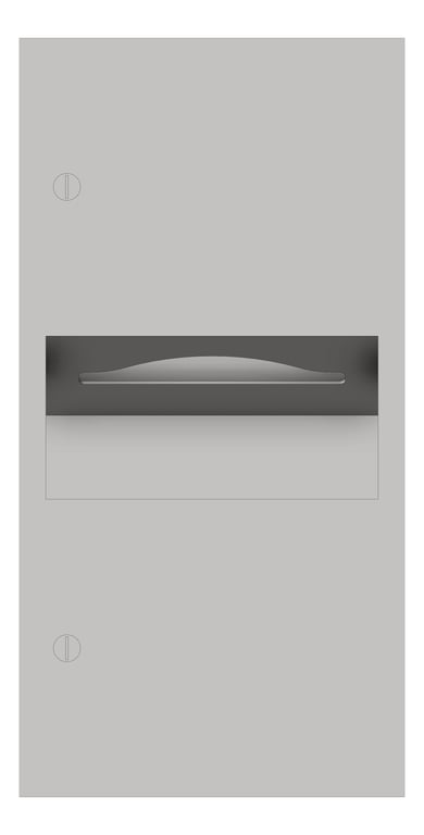 Front Image of CombinationUnit Recessed ASI Simplicity PaperDispenser 2.2Gal