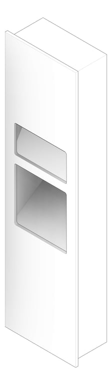 3D Documentation Image of CombinationUnit Recessed ASI Simplicity PaperDispenser 6.8Gal