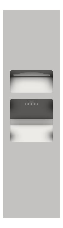 Front Image of CombinationUnit Recessed ASI Simplicity PaperDispenser HandDryer 6.8Gal