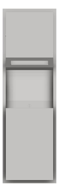 Front Image of CombinationUnit Recessed ASI Simplicity RollPaperDispenser Battery 12Gal
