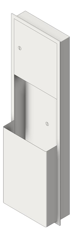 Image of CombinationUnit Recessed ASI Traditional PaperDispenser 12Gal