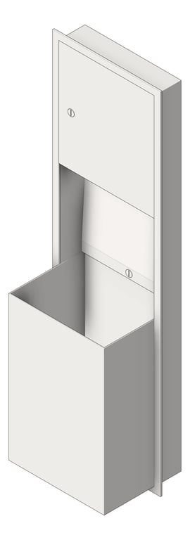 Image of CombinationUnit Recessed ASI Traditional PaperDispenser 18Gal