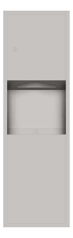 Front Image of CombinationUnit Recessed ASI Traditional PaperDispenser 18Gal
