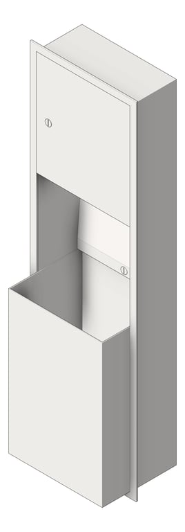 Image of CombinationUnit Recessed ASI Traditional PaperDispenser Adjustable 18Gal