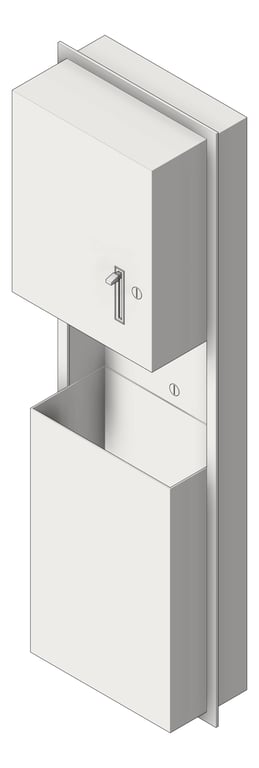 CombinationUnit Recessed ASI Traditional RollPaperDispenser 12Gal