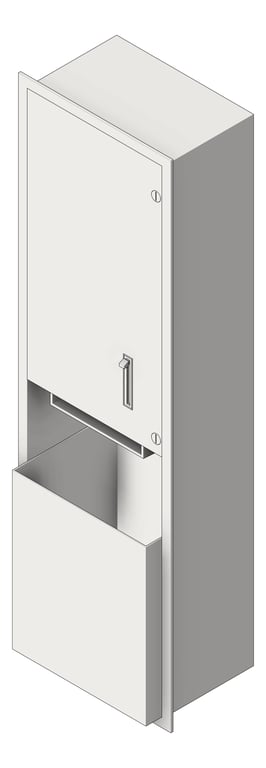 CombinationUnit Recessed ASI Traditional RollPaperDispenser 13.3Gal
