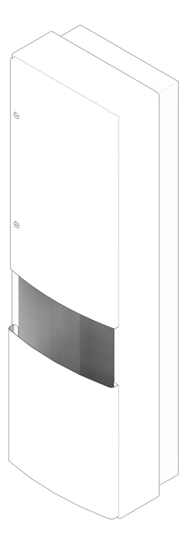 3D Documentation Image of CombinationUnit SemiRecessed ASI Roval RollPaperDispenser Electric 13.5Gal