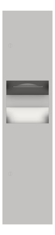 Front Image of CombinationUnit SemiRecessed ASI Simplicity PaperDispenser 7Gal