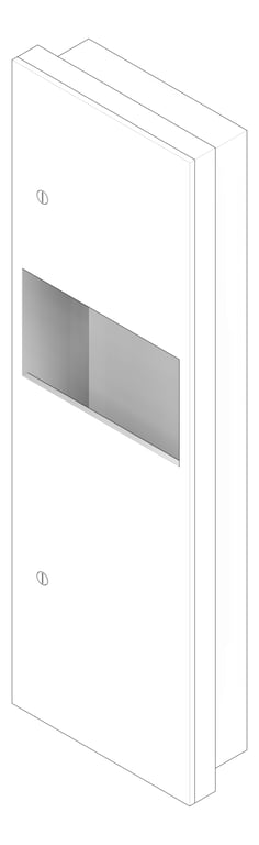 3D Documentation Image of CombinationUnit SemiRecessed ASI Simplicity PaperDispenser 9Gal