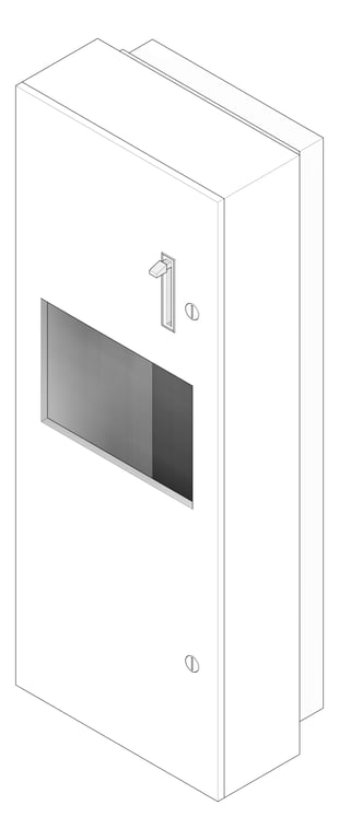 3D Documentation Image of CombinationUnit SemiRecessed ASI Simplicity RollPaperDispenser 9.4Gal