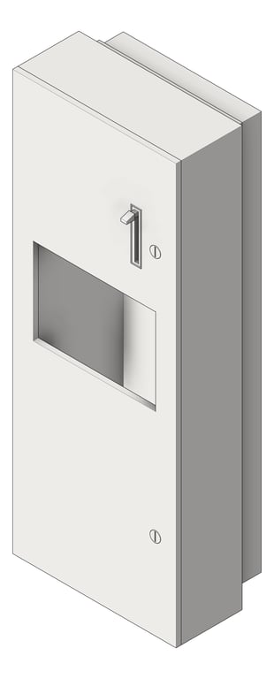 Image of CombinationUnit SemiRecessed ASI Simplicity RollPaperDispenser 9.4Gal