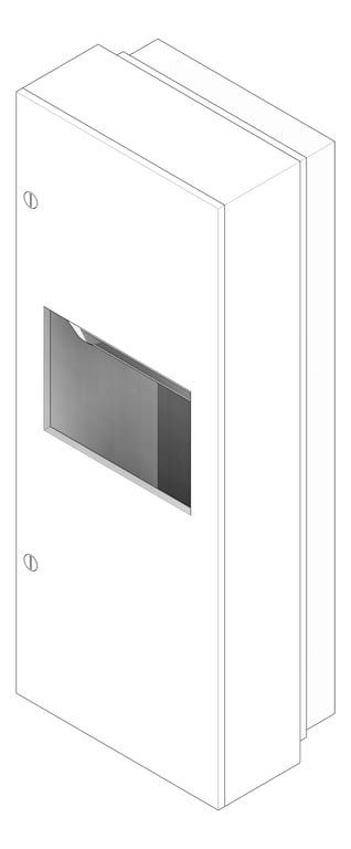 3D Documentation Image of CombinationUnit SemiRecessed ASI Simplicity RollPaperDispenser Battery 9.9Gal