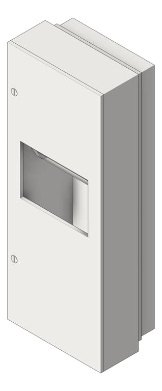 CombinationUnit SemiRecessed ASI Simplicity RollPaperDispenser Battery 9.9Gal