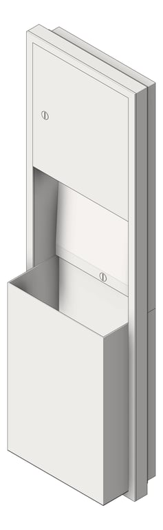 Image of CombinationUnit SemiRecessed ASI Traditional PaperDispenser 12Gal