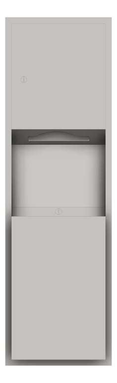 Front Image of CombinationUnit SemiRecessed ASI Traditional PaperDispenser 12Gal