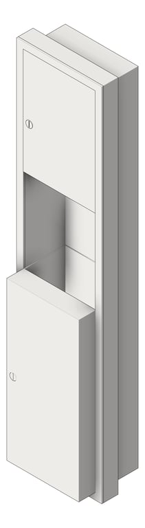 CombinationUnit SemiRecessed ASI Traditional PaperDispenser 7Gal