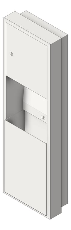 Navigate to CombinationUnit SemiRecessed ASI Traditional PaperDispenser Adjustable 12Gal