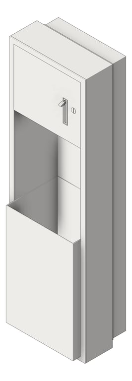 Image of CombinationUnit SemiRecessed ASI Traditional RollPaperDispenser 18Gal