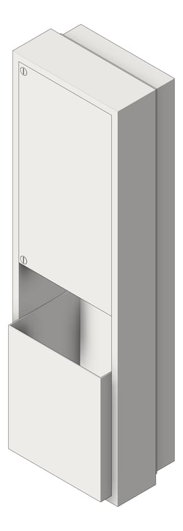 Image of CombinationUnit SemiRecessed ASI Traditional RollPaperDispenser Battery 12Gal