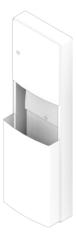 3D Documentation Image of CombinationUnit SurfaceMount ASI Roval PaperDispenser 14.8Gal
