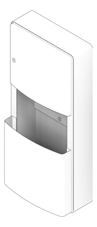 3D Documentation Image of CombinationUnit SurfaceMount ASI Roval PaperDispenser 3Gal