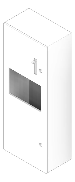 3D Documentation Image of CombinationUnit SurfaceMount ASI Simplicity RollPaperDispenser 9.4Gal