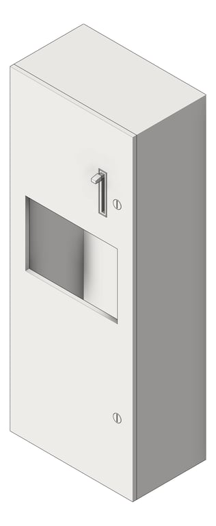 Image of CombinationUnit SurfaceMount ASI Simplicity RollPaperDispenser 9.4Gal