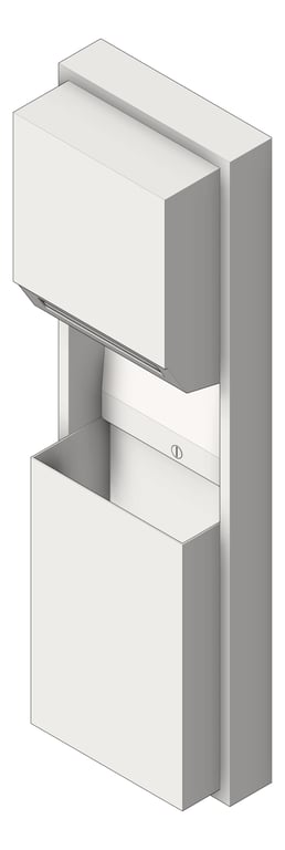 Image of CombinationUnit SurfaceMount ASI Simplicity RollPaperDispenser Battery 12Gal