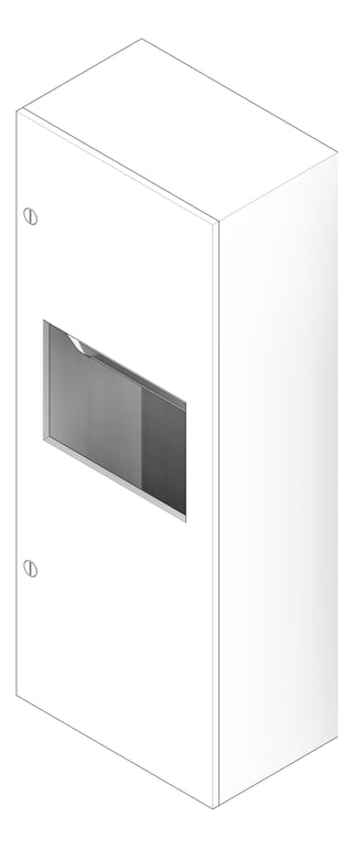 3D Documentation Image of CombinationUnit SurfaceMount ASI Simplicity RollPaperDispenser Battery 9.9Gal