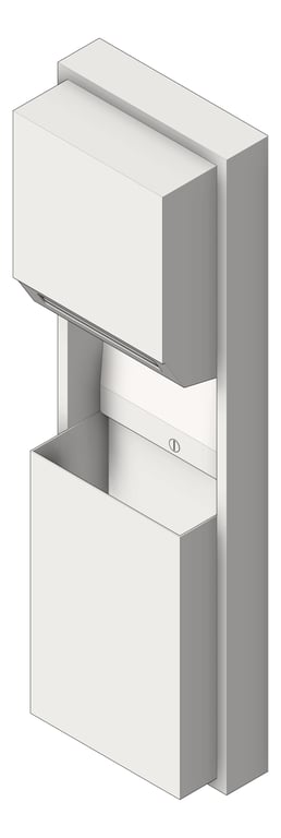 Image of CombinationUnit SurfaceMount ASI Simplicity RollPaperDispenser Electric 12Gal