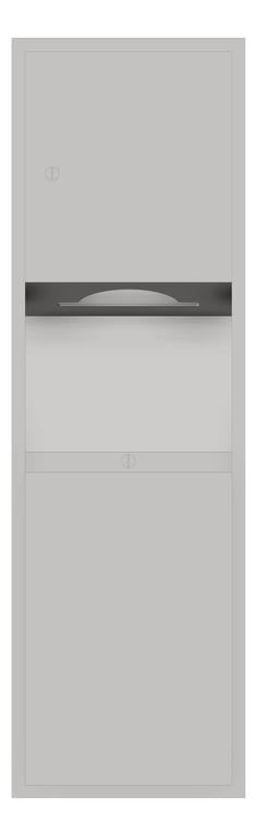 Front Image of CombinationUnit SurfaceMount ASI Traditional PaperDispenser Adjustable 12Gal