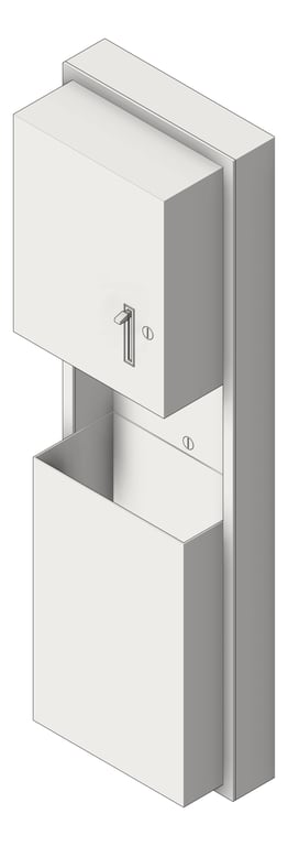 Image of CombinationUnit SurfaceMount ASI Traditional RollPaperDispenser 12Gal