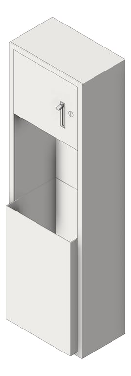 Image of CombinationUnit SurfaceMount ASI Traditional RollPaperDispenser 18Gal