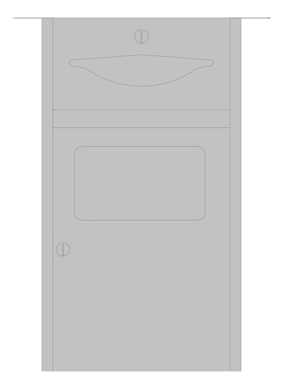 Front Image of CombinationUnit UnderVanityMount ASI Traditional PaperDispenser 10Gal