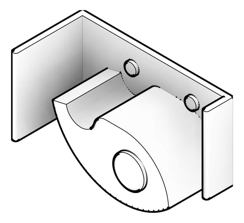 3D Documentation Image of MopHolder SurfaceMount ASI Single