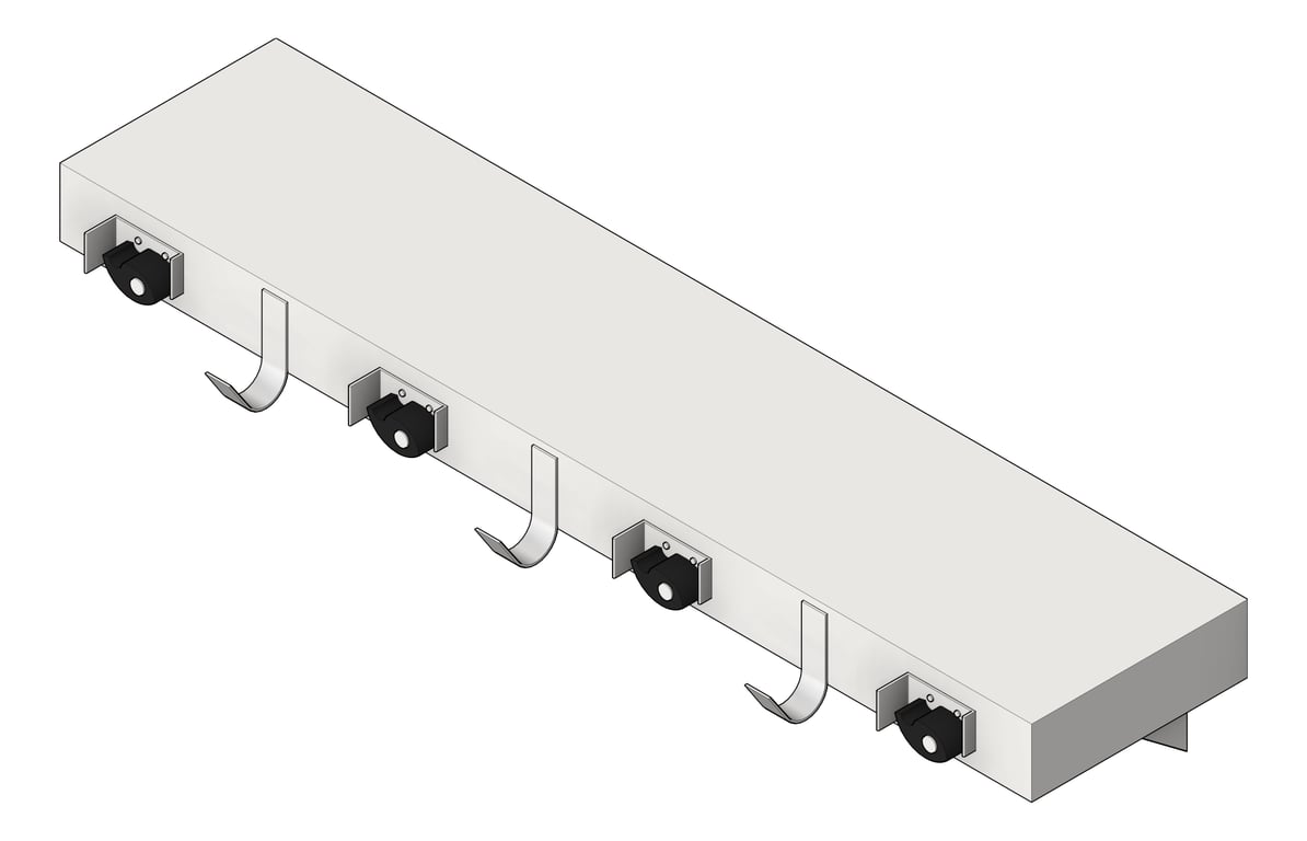 Image of Shelf SurfaceMount ASI UtilityHookStrip DryingRod