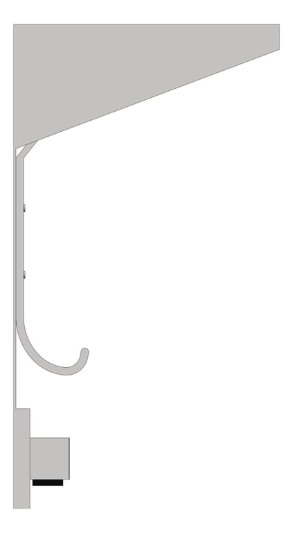 Left Image of Shelf SurfaceMount ASI UtilityHookStrip