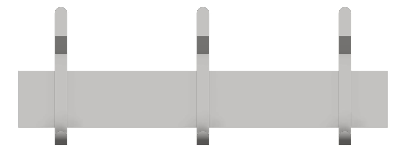 Front Image of UtilityHookStrip SurfaceMount ASI