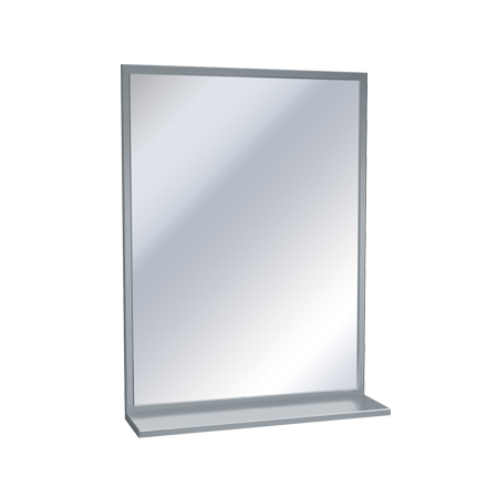 0605_ASI-_AngleFrameMirrorWithShelf@2x.png Image of Mirror PlateGlass ASI InterLokFrame Shelf