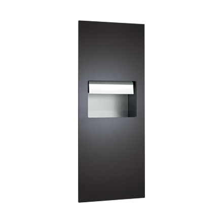 64696A_AC-41_ASI-Piatto_Automatic-Paper-Towel-Dispenser-And-Waste-Receptacle@2x.png Image of CombinationUnit Recessed ASI Piatto RollPaperDispenser Electric 9.9Gal