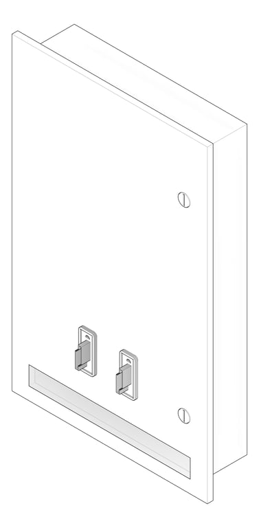 3D Documentation Image of SanitaryDispenser Recessed ASI